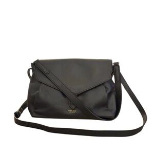 Mina Baie Los Angeles Audrey Black Leather Shoulder Crossbody Bag